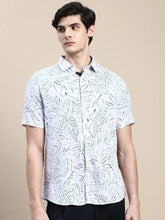 Men Pink Floral Casual Shirt-GEORGE-1628-Pink